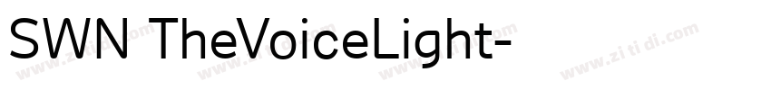 SWN TheVoiceLight字体转换